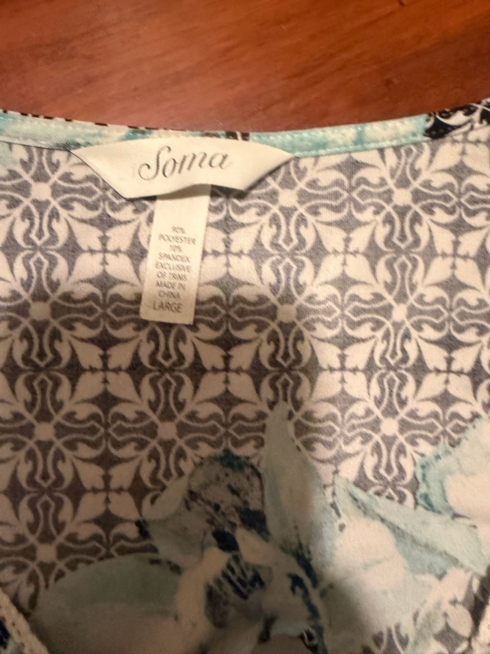 Soma Floral Mini Dress in Aqua and Black - Picture 8 of 9